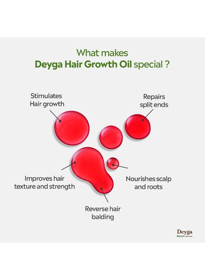 Deyga Hair Growth Oil (100ml) | Promotes Hair Growth & Reduces Hair Fall | Repairs Damage | With Hibiscus, Rosemary & Bhringaraj - Image 4